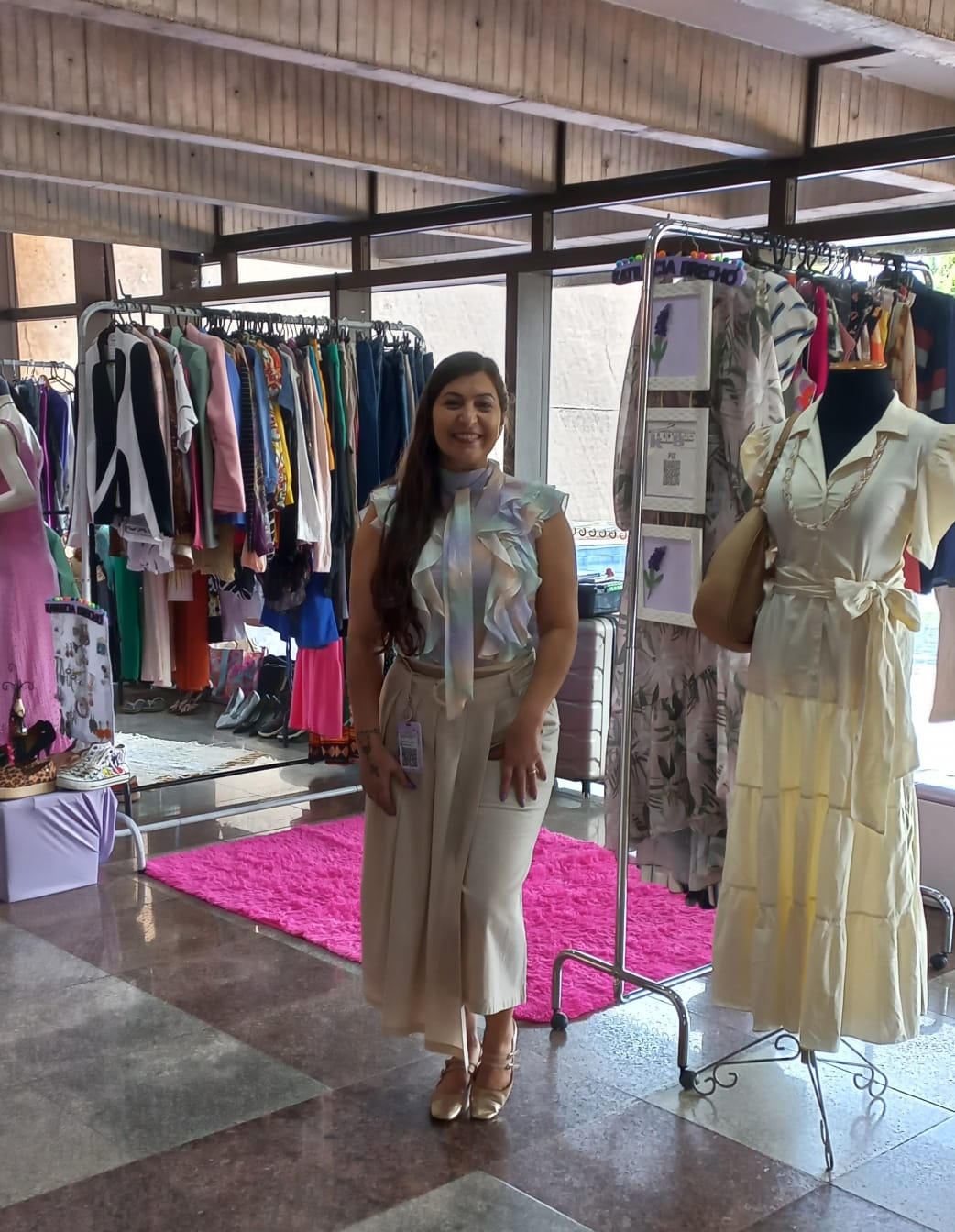 Daniela no Forum de Sustentabilidade com o Coletivo de Brechós